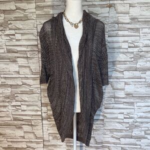 Brittany Black Women's brown Open-Front Sweater Cardigan